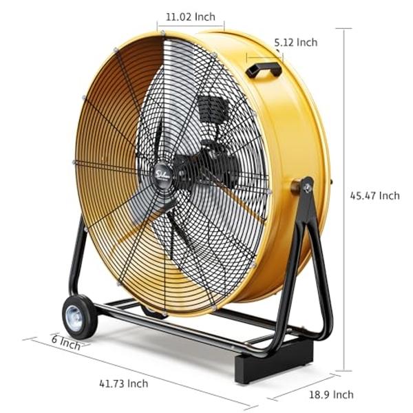 AC Infinity CLOUDLIFT S14, Industrial Wall Fan 14” with Wireless 10-Speed Controller, EC-Motor High-Velocity Shop Fan Floor Stand or Wall Mount, for Hydroponics, Greenhouses, Works