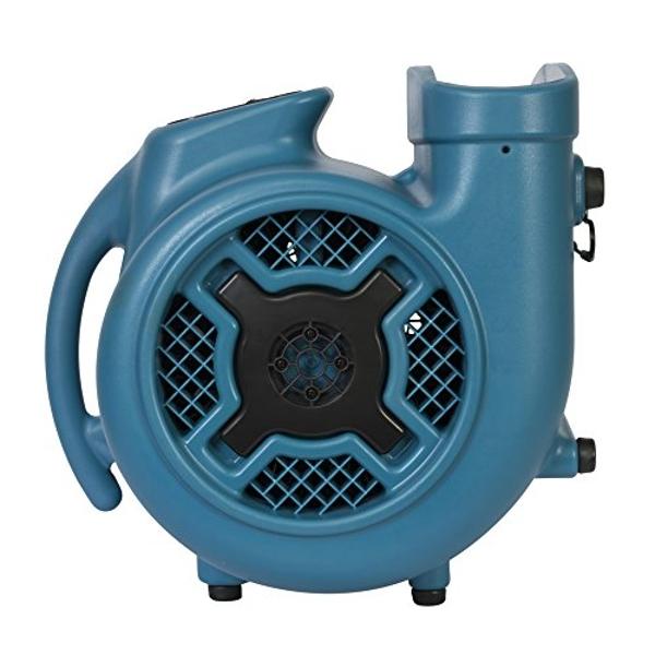 XPOWER X-830 Pro 1 HP 3600 CFM Centrifugal Air Mover, Carpet Dryer, Floor Fan, Blower, for Water Damage Restoration, Janitorial, Plumbing, Home Use Blue