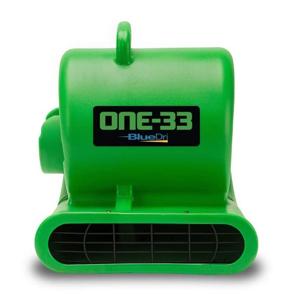 BlueDri One-33 Air Mover, 1/3 HP 2900 CFM Industrial Water Damage Flood Restoration Carpet and Floor Drying Blower Fan (Green)