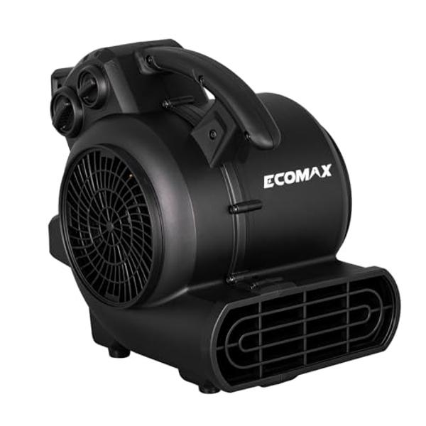 ECOMAX Air Mover, Carpet Dryer, Blower Fan, 900 CFM, 3-Speed Mode, 3 ...