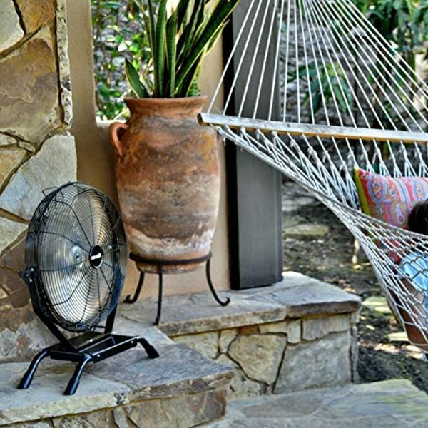 NewAir 20" High Velocity Outdoor Fan, Heavy Duty Waterproof 2-in-1 Floor Stand or Wall Mount Fan, Adjustable Tilt and 3 Speeds up to 4650 CFM | Wall Fan or Garage Fan for Indoor, P
