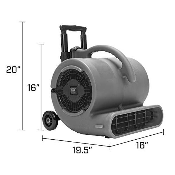 B-Air VP-50 1/2 HP 2950 CFM Air Mover with Handle, Grey