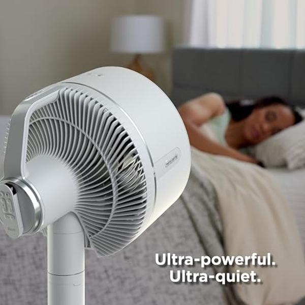 Shark FlexBreeze Pedestal & Tabletop Oscillating Fan with Remote, Indoor & Outdoor, Portable, Corded & Cordless with InstaCool Misting Attachment, White, FA222WH