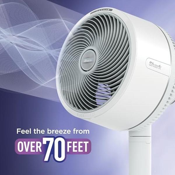 Shark FlexBreeze Pedestal & Tabletop Oscillating Fan with Remote, Indoor & Outdoor, Portable, Corded & Cordless with InstaCool Misting Attachment, White, FA222WH
