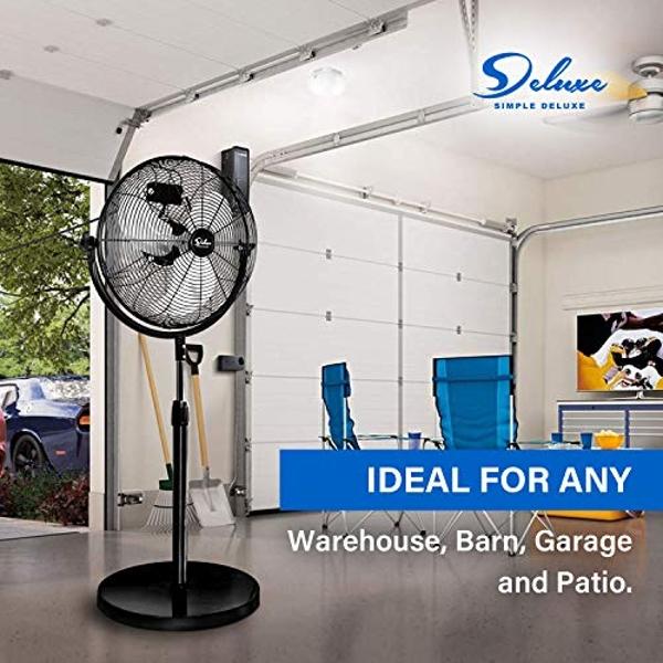 Lasko Cyclone Pedestal Fan, Adjustable Height, Remote Control, Timer, 3 Speeds, for Bedroom, Kitchen, Office and Living Room, 18", White, 1885, Large