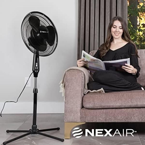 FUGOO 24'' Outdoor Oscillating Pedestal Fan With All Sealed Brushless DC Motor, 4-Speed Waterproof Outdoor Fan, Heavy Duty Industrial Floor Fans for House,Patios, Commercial, Garag
