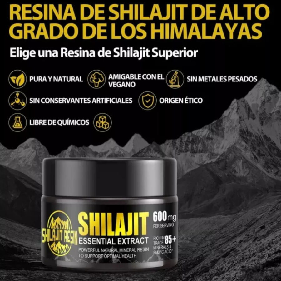 Shilajit Resina Pura Del Himalaya Suplemento Para La Energía
