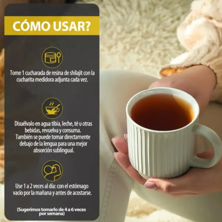 Shilajit Resina Pura Del Himalaya Suplemento Para La Energía