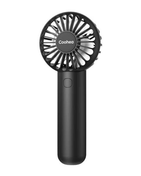 Aluan Handheld Fan Mini Fan Powerful Small Personal Portable Fan Speed Adjustable USB Rechargeable Cooling for Kids Girls Boys Woman Home Office Travel, White