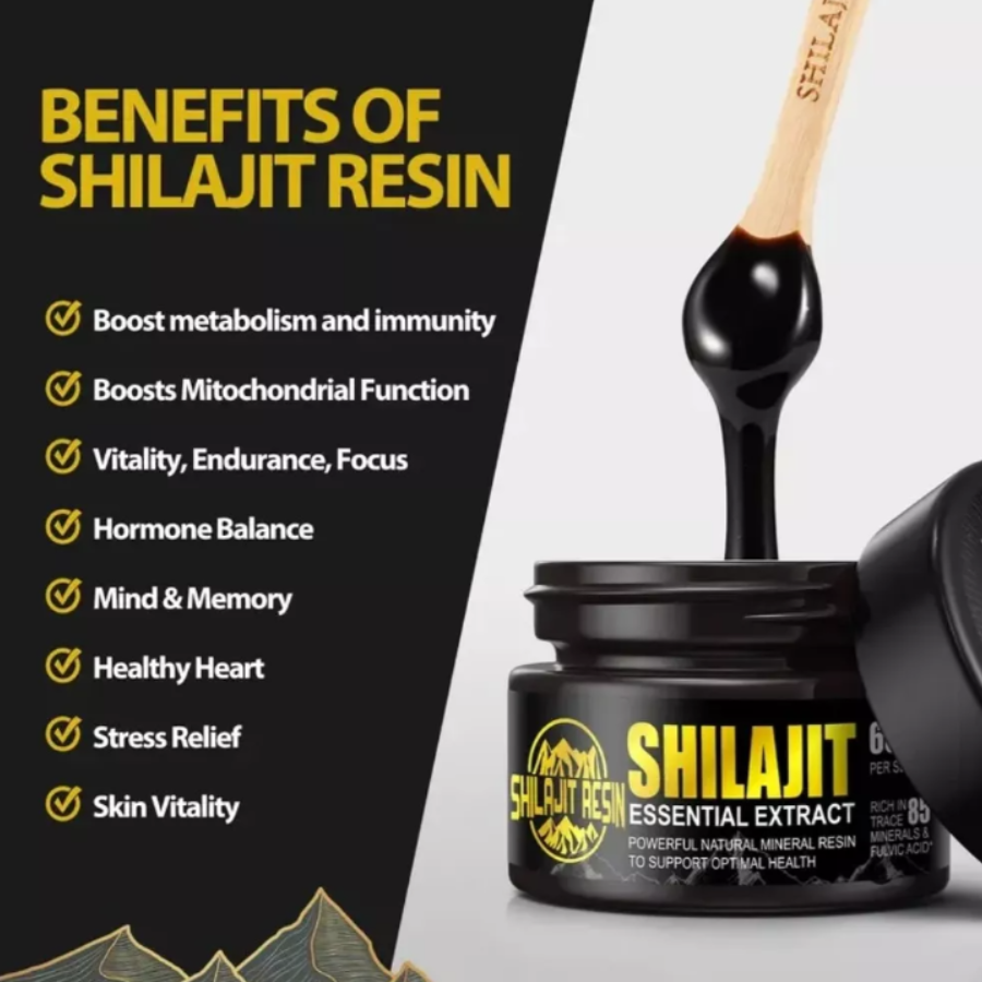 Shilajit Resina Pura Del Himalaya Suplemento Para La Energía