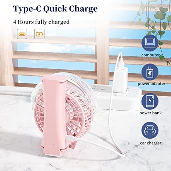 HandFan Handheld Misting Fan with 34ml Water Tank, Portable Mister Fans Rechargeable, Battery Operated Spray Water Mist Fan, Mini Cooling Fans for Makeup, Travel, Outdoors, Disney(