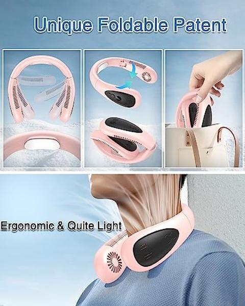 TORRAS COOLiTE Neck Fan, 8450 RPM Turbo Airflow, Neck Fans that Blow Cold Air with 14H Battery, Neck Fan Rechargeable, Lightweight & Foldable Neck Fans for Outdoor, Travel, Gifts f
