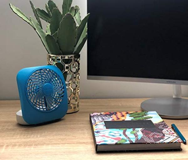 O2COOL Treva 5 Inch Battery Powered Fan Portable Desk Fan 2 Cooling ...