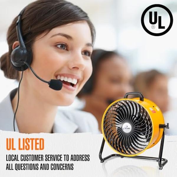 iLiving 18 in. Low Noise Turbo Fan 4019 CFM 3-Speed Portable Air Circulator for Shop, Office, Greenhouse, Home and Warehouse