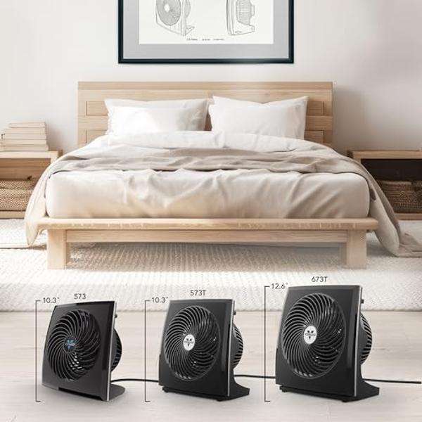 Vornado 673T Whole Room Air Circulator Fan with Pivoting Head, 3 Speeds, Moves Air Up to 70 Feet