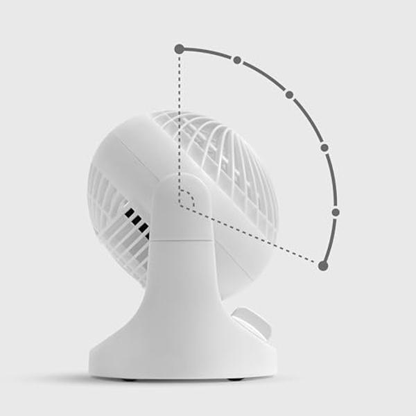 Vornado VFAN Mini Classic Vintage Fan | Retro Metal Air Circulator with Original Base for Desk & Bedside | 2 Speeds, Adjustable Tilt | Green