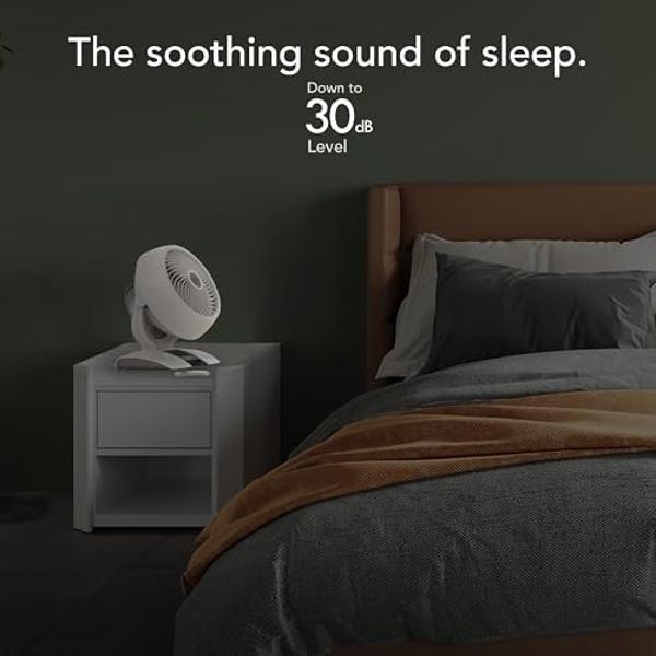 Vornado 133DC Energy Smart Compact Air Circulator Fan with Variable Speed Control, White