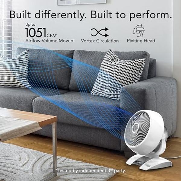iLiving 18 in. Low Noise Turbo Fan 4019 CFM 3-Speed Portable Air Circulator for Shop, Office, Greenhouse, Home and Warehouse