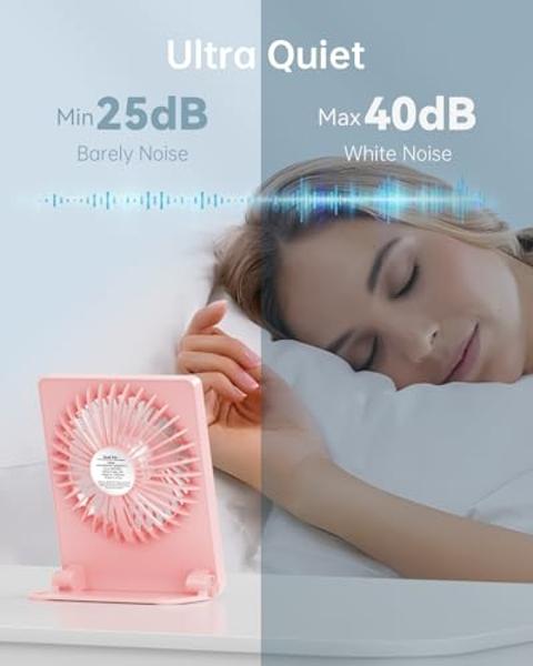 Comfort Zone Personal Clip or Desk Fan with Removable Base, Portable, Mini Bedroom Fan, 6 inch, 2 Speed, Strong Clamp, Firm Grip, Airflow 6.53 ft/sec, Ideal for Home, Bedroom, Dorm