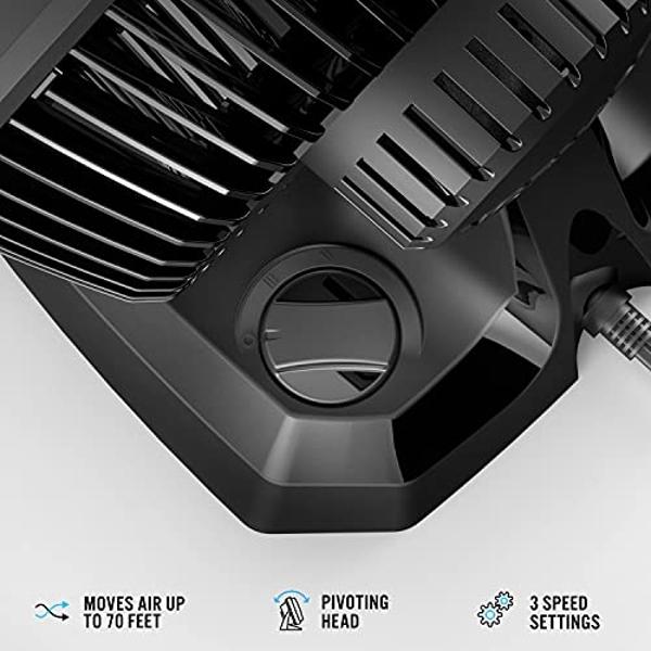 Vornado 52 Whole Room Air Circulator Fan with 3 Speeds, Black
