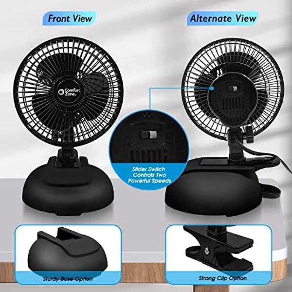 BLACK+DECKER Turbo Desk Fan – Electric Portable 7 Inch Table Fan with Adjustable Tilt for Quiet Cooling, Black