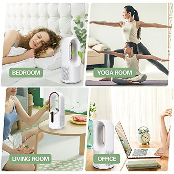 Lasko SB101 SlumberBreeze 2-in-1 Small Table Fan and White Noise Machine for Better Sleep in the Bedroom and Focus in the Home Office, White