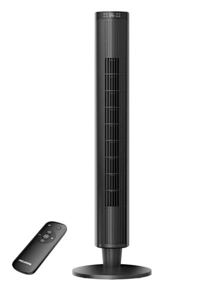 PELONIS 42-Inch Tower Fan for Bedroom – Oscillating Tower Fan with Remote Control – Indoor Quiet Fan with 6 Speeds, 4 Modes and 24-Hour Timer – ETL Certified