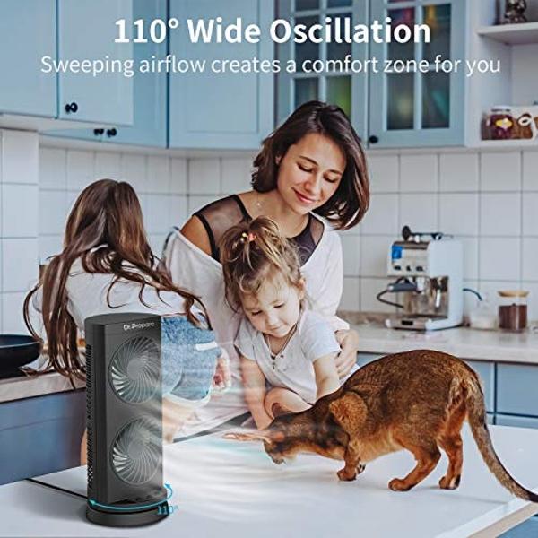 Limitless Breezie Portable Fan with LED Light & 8,000mAh Power Bank (Gray)