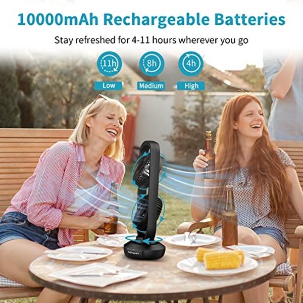 OmniBreeze Digital Electric Tower Fan, with Remote Control, LED Display, Standing Bladeless Floor Fans Cooling and Quite Indoor Living Room Bedroom use (40 Inch)