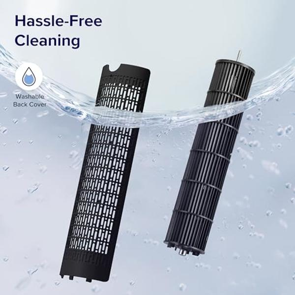 LEVOIT Classic 36 inch Tower Fan for Bedroom, 25ft/s Airflow Standing Fan that Blows Cold Air for Home, 90° Oscillation, Quiet 28dB, Remote, 12H Timer, 5 Speeds, 4 Modes with Smart