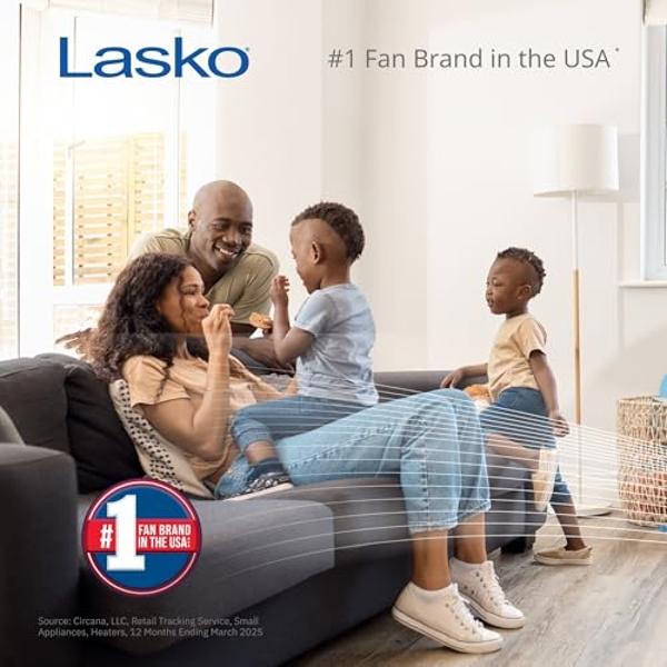 Lasko Xtra Air Oscillating Tower Fan, 4 Speeds, Nighttime Setting, Timer and Remote Control, 48", Silver, T48337, Large
