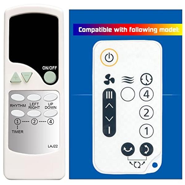 Replacement Remote Control for Lasko 2033666D 2033666C T42050 T36205 T42552 T42951 T42952 T42954 T42964 T48312 T48322 T48332 T48312 T48314 Oscillating Tower Fan