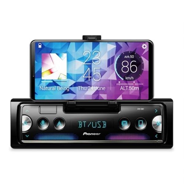 Pioneer SPH-10BT Touchscreen, Single Din in-Dash Receiver with Apple & Android Compatibility, USB/AUX Inputs, Built-in Bluetooth, Pioneer Smart Sync and Hands-Free Calling