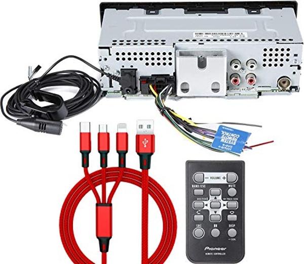Pioneer MVH-X390BT Digital Media Receiver with Pioneer ARC app, MIXTRAX, Built-in Bluetooth and USB Direct Control for iPod/iPhone and Android Phones & zonoz 3 in 1 Multi USB Charg