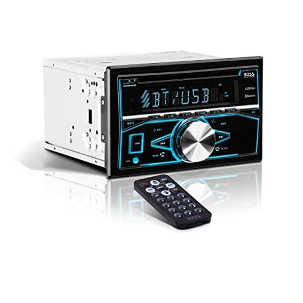 BOSS Audio Systems 850BRGB Car Stereo System - Double Din, Bluetooth Audio and Calling Head Unit, Aux In, USB, CD Player, Multi Color Illumination, AM/FM Radio Receiver, Hook Up To