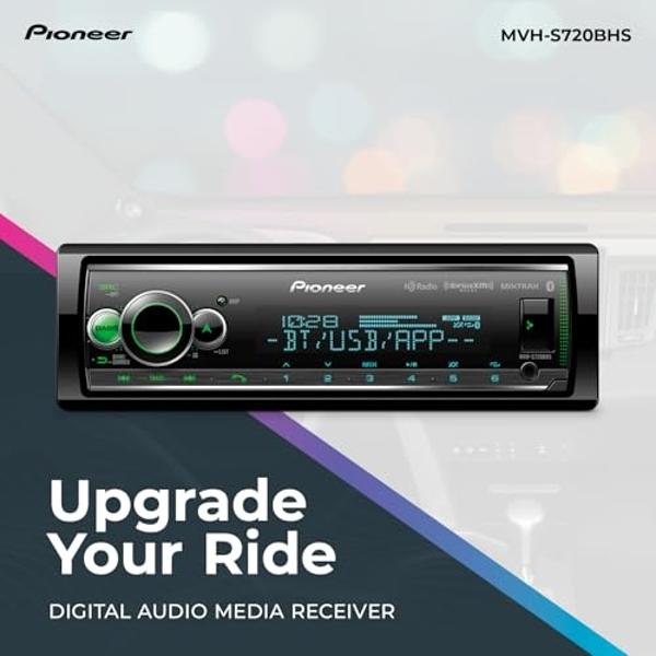 Pioneer MVH-S720BHS Audio Digital Media Receiver - Single Din Bluetooth Car Stereo with Amazon Alexa, HD Radio and Enhanced Audio Functions