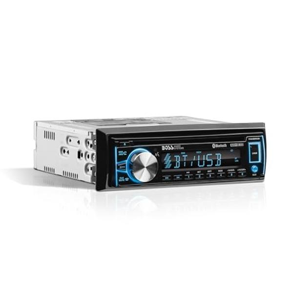BOSS Audio Systems 750BRGB Car Stereo - Single Din, Bluetooth, CD DVD Player, AM/FM Radio Receiver, USB, AUX Input, Multi Color Illumination