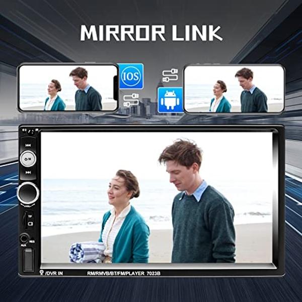 Liehuzhekeji Double Din Car Stereo 7" Touch Screen 2 Din Car Radio with Bluetooth FM, MP5 Player with USB/SD/AUX Input 2 Din Autoradio with Mirror Link SWC,Portable Media Players +