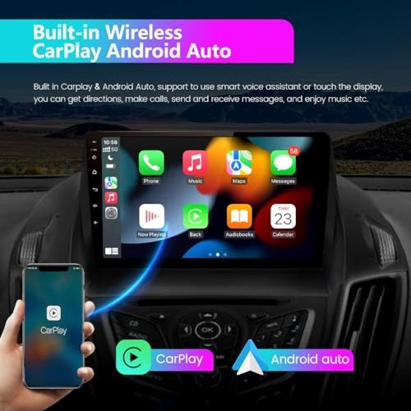 Car Radio Stereo for Corolla 2014-2016 : Upgrade 4G+32G 5G-WiFi 10.1" 1280 * 800 Touch Screen Head Unit Wireless Carplay Android Auto Bluetooth GPS RDS EQ HiFi FM Mirror Link SWC B