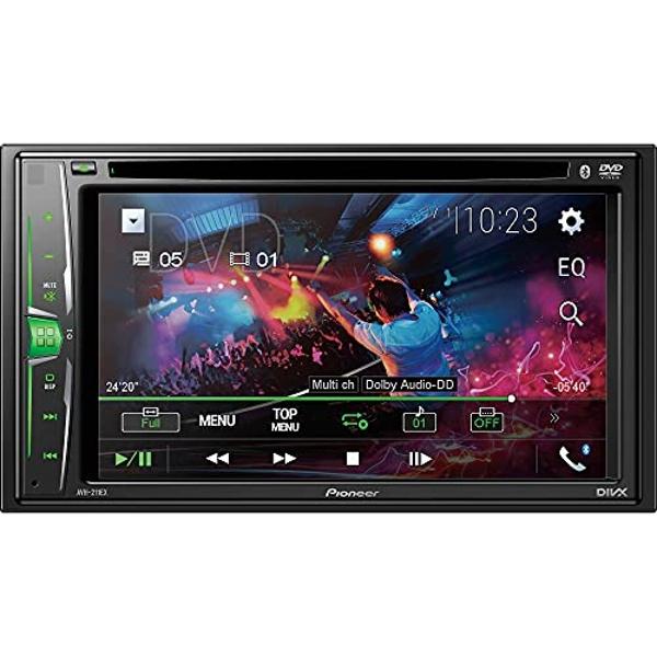 Double Din Car Stereo Radio With CD/DVD Player, Voice Control Carplay & Android Auto, 7 inch Car Audio With HD Touchscreen, Bluetooth, Mirror Link, Backup Camera, SWC, FM/AM, USB/S