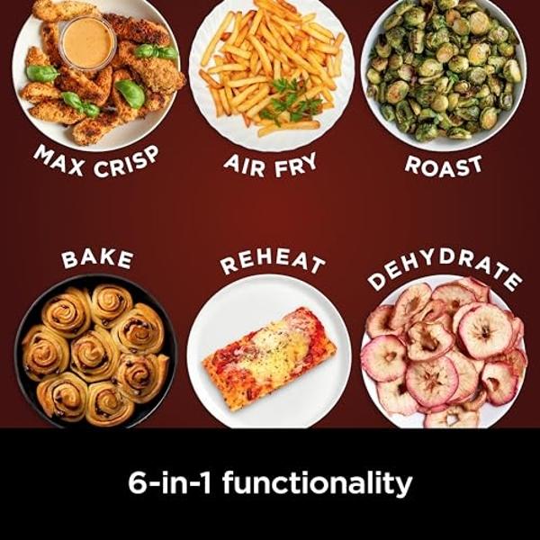 Ninja Air Fryer Pro XL 6-in-1 with 6.5 QT Capacity, Max Crisp, Air Fry, Air Roast, Bake, Reheat, Dehydrate, Max Crisp Technology with 450F, Nonstick Basket & Crisper Plate, Grey, A