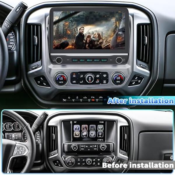 Car Radio for Toyota Tundra 2007-2013 and Sequoia 2008-2018 Head Unit, Android 13 Syestem 10 Inch Tundra Stereo with Wireless Carplay&Android Auto Bluetooth/Voice Control/GPS Navig
