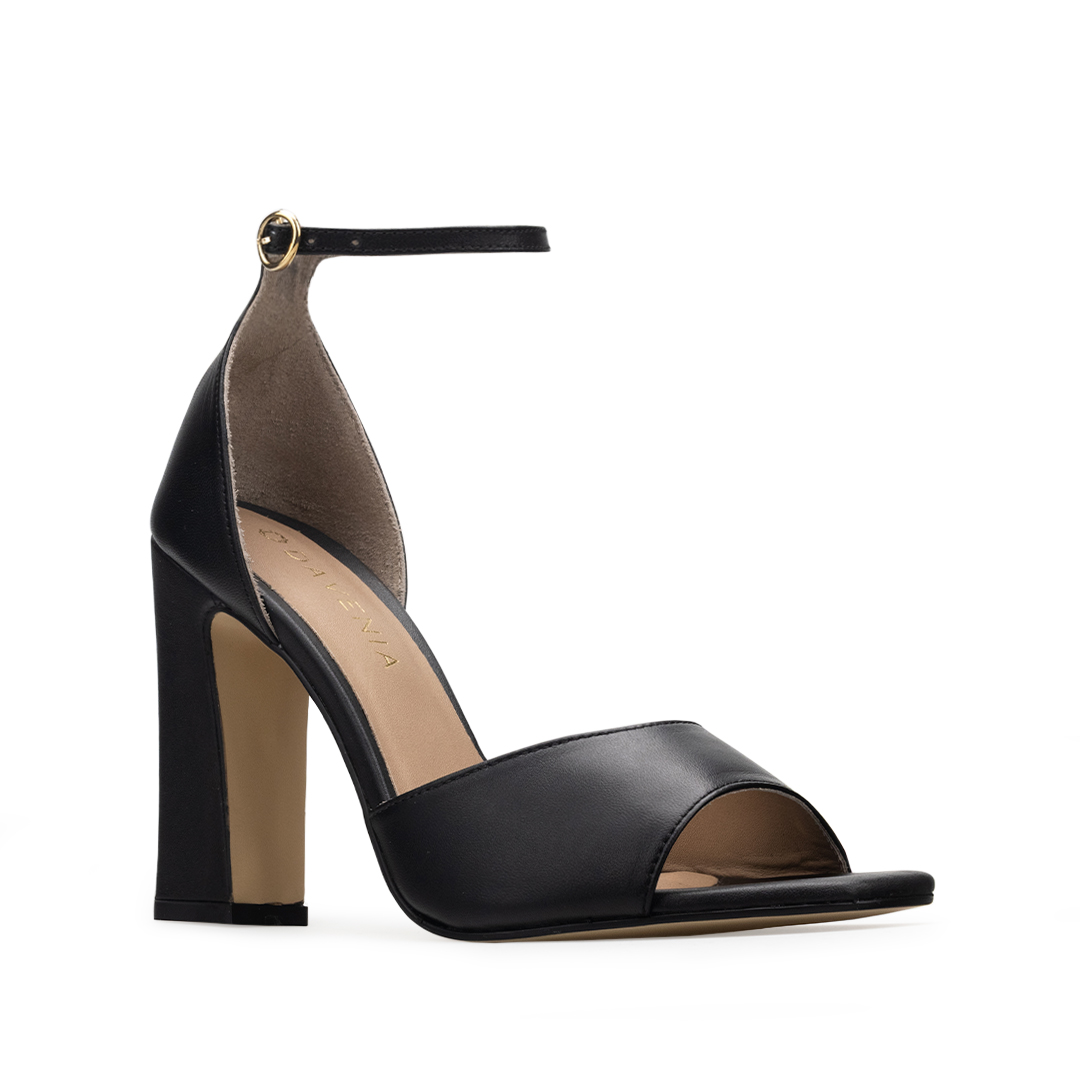 Zapatillas De Tacón Davenia De Piel Sandalia De Tacón Para Dama Mod. Ofelia