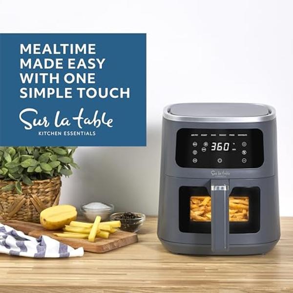 Ninja DoubleStack 2-Basket Air Fryer, DoubleStack Technology Cooks 4 Foods at Once, 8 QT, 6-in-1, Smart Finish & Match Cook, Air Fry, Broil, Bake, Easy Meals & Clean, Black, SL201 