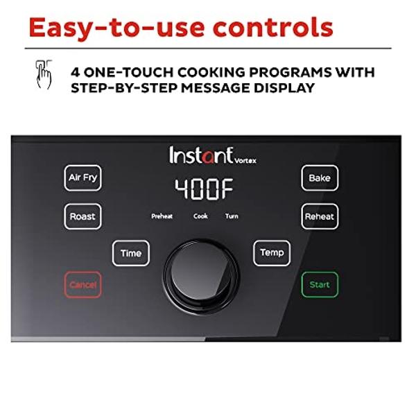 Instant Pot A-072-04-3053-B-MOTN Instant Vortex 6 Quart Air Fryer Oven, 4-in-1 Functions (Renewed)