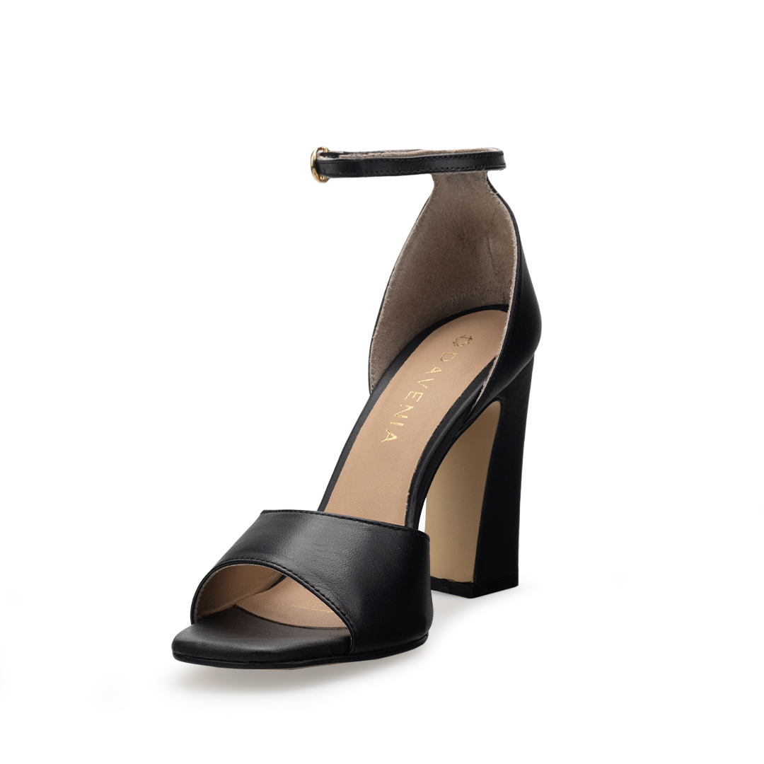 Zapatillas De Tacón Davenia De Piel Sandalia De Tacón Para Dama Mod. Ofelia
