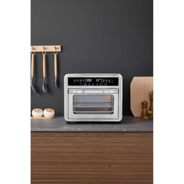 CULINARY CHEF Air Fryer Oven, Digital, 26 Quart 10-in-1 Countertop Toaster Oven & Air Fryer Combo - Grill, Rotisserie, Dehydrator, Pizza Oven, & More, Stainless Steel
