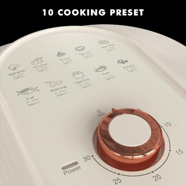 Air Fryer, Smart Compact 7.5L Oil-Free Electric Air Fryers, Timer and Temperature Control, 200°F Digital Airfryer with Flavor-Lock Tech, Dishwasher-Safe & Nonstick, Fit for 2-4 Peo