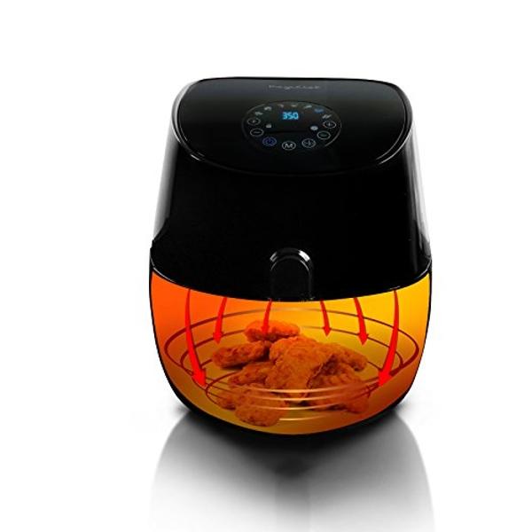 MegaChef 3.5 Quart Airfryer And Multicooker With 7 Pre-programmed Settings in Sleek Black