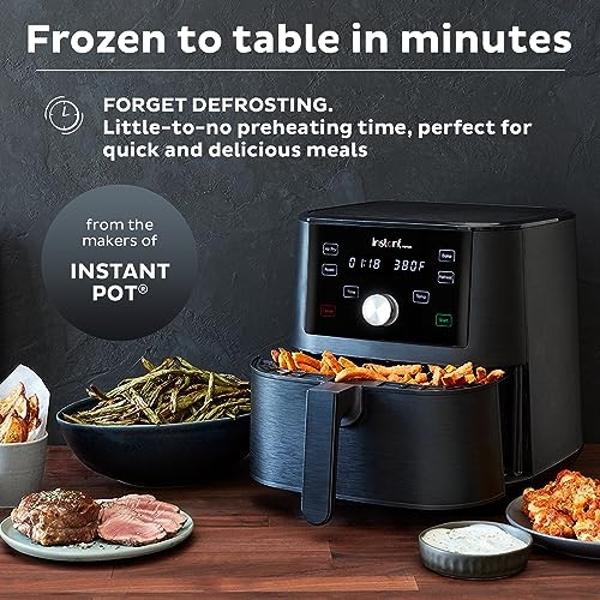 Instant Pot Vortex 4 Quart Air Fryer Oven,4-in-1 Functions,From the Makers of Instant Pot,Customizable Smart Cooking Programs,Nonstick and Dishwasher-Safe Basket,App With Over 100 